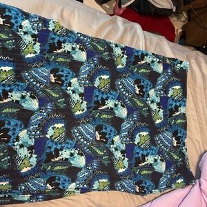 Chico's Vibrant Blue and Green Maxi Skirt